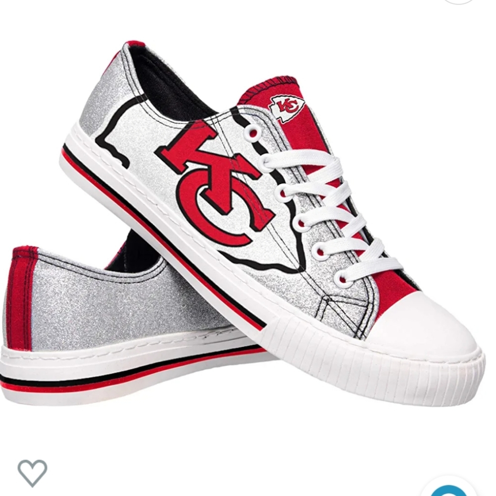 KC Chiefs Glitter Shoes